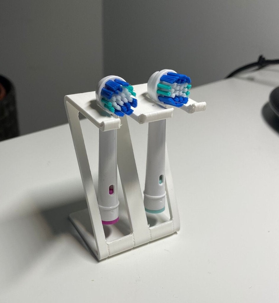 Toothbrush head holder compatible with Oral-B heads / Single, Double, Triple, or Quad